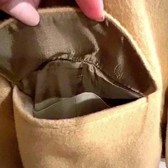 Andrew Fezza Men's Tan Camel Hair Blazer Size 42L Business Two-Button - Picture 3 of 10